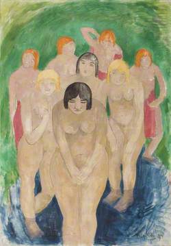 Group of Nude Women Bathers