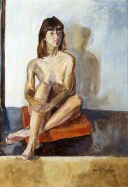 Nude Seated on Red Cushion, 1979
