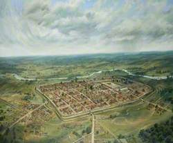 View of Roman Colchester from the South-West