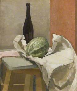 Still Life with Melon and Bottle