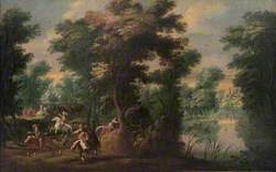 Landscape with Cavalry Skirmish in a Wood