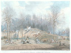 St. Albans Grand Steeple Chase, 8 March 1832: Plate 4: Struggle at the Bank