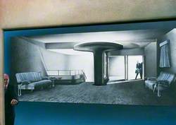 Untitled, Cinema Interior, Single View with Two Figures