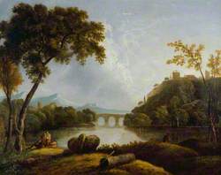 Woody Landscape by a Lake