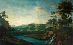 Extensive Landscape with Winding River and Figures