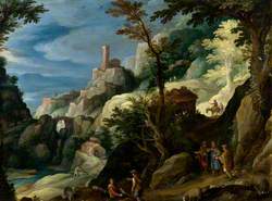 A Mountain Landscape with the Journey to Emmaus