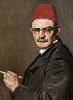 The Red Fez: Self Portrait