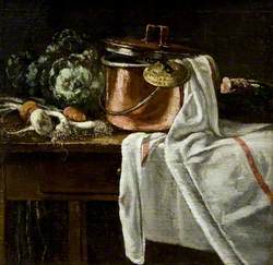 Still Life with Vegetables and Cooking Utensils