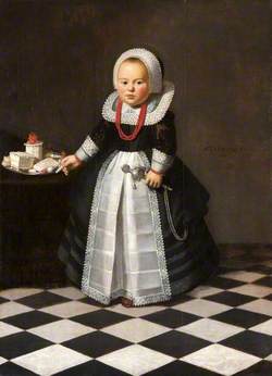 Portrait of a Girl, Aged One, with a Rattle