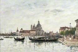 Venice: Santa Maria della Salute and the Dogana Seen from across the Grand Canal