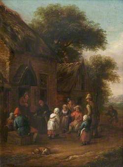 Peasants before a Cottage