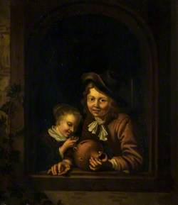 A Boy and a Girl at a Window