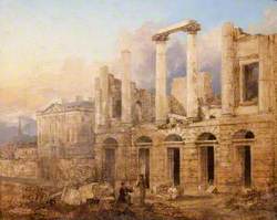 Old Theatre Royal, Queen Street, after the Fire in January 1829