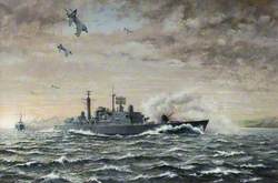 Sheffield Class Destroyer on South Atlantic Patrol