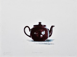 Self Portrait in the Glaze of a Teapot (2)