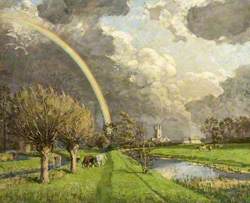 Rainbow over Cricklade, Wiltshire