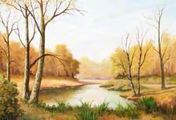 Autumn Scene with a Pond