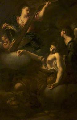 A Penitent Magdalen Fainting before a Vision of an Angel