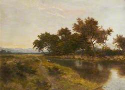 Landscape: Two Figures by a Stream