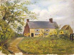 Cottage with Sunflowers
