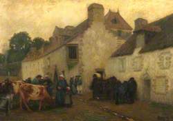 A Cattle Market in Pont-Croix, Brittany