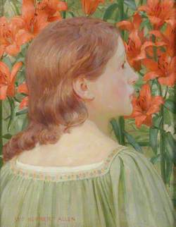 Portrait of a Girl amongst Lilies