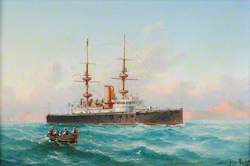HMS 'Royal Sovereign' off Malta