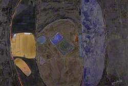 Untitled (Black with Brown, Blue and Purple)