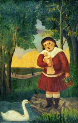 Child with a Doll in a Landscape