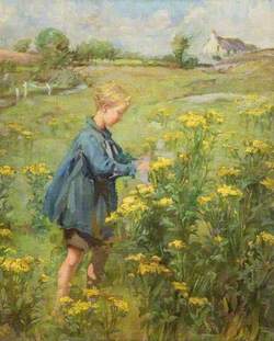 Meadow with Bill Fowler (1914–1977), Picking Flowers