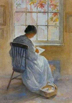 Kate Cowderoy Drawing or Painting at a Window