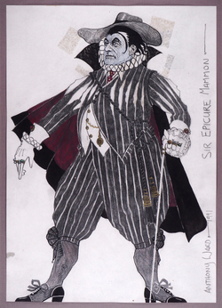 Philip Voss (1936–2020) as Sir Epicure Mammon in 'The Alchemist' by Ben Jonson