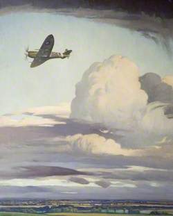 Spitfire over Bassingbourn