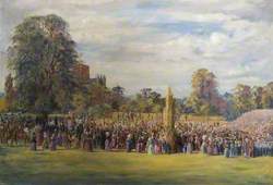 St Albans Pageant, 1948, Tableau with the Eleanor Cross