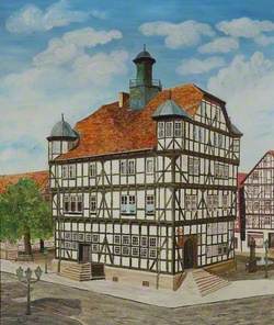 Street Scene of the Town of Melsungen, Germany