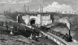 Birmingham Railway, the East End of the Tunnel from Primrose Hill, Taken October, 1837