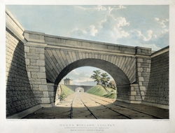 North Midland Railway, View of New Street Bridge etc. in Belper, Looking South