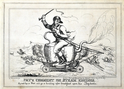 Pat's Comment on Steam Engines – 'By-and-bye a man will go a hunting after breakfast upon his Tay-kettle'