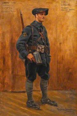 Marcel Laffont, Ardèche, Chasseurs Alpins: Ypres, Soissons, Alsace, Somme, Maureras, 1916