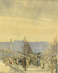 Captured German Guns in the Mall, 1918