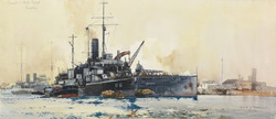 HMS Shark and HMS Ark Royal at Malta