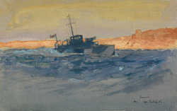 Sunrise. A Motor-launch off Gallipoli
