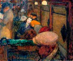 Scene in an Underground Train: Workers Returning from Night Shift