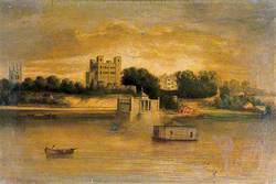 View of Rochester Castle, Kent, and the River Medway