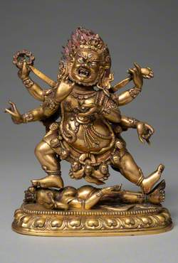 Mahakala or Nagpo Chanpo, 'The Protector', Standing on Ganesh