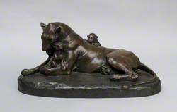 Bronze Group: Lioness and Cubs