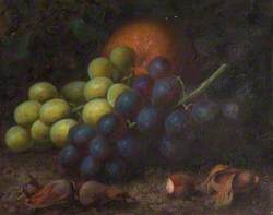 Still Life – Grapes, Orange and Hazelnuts