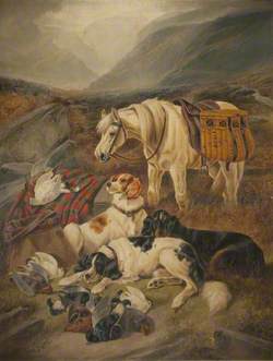 Pack Horse and Dogs