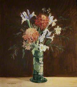 Chrysanths in a Doulton Vase