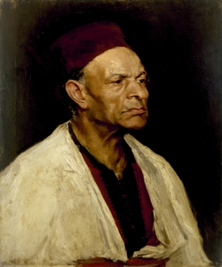 Portrait of a Man Wearing a Fez